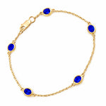 Oval Bezel Set Station Bracelet
