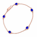 Oval Bezel Set Station Bracelet