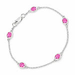 Oval Bezel Set Station Bracelet