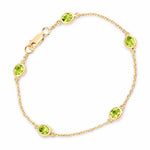 Oval Bezel Set Station Bracelet