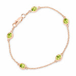 Oval Bezel Set Station Bracelet