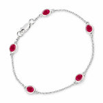 Oval Bezel Set Station Bracelet