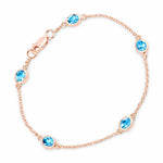 Oval Bezel Set Station Bracelet