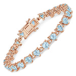 Heart Prong Set Diamond Accent Tennis Bracelet