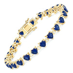 Heart Prong Set Diamond Accent Tennis Bracelet