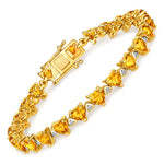 Heart Prong Set Diamond Accent Tennis Bracelet