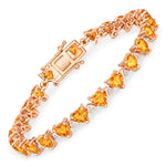 Heart Prong Set Diamond Accent Tennis Bracelet