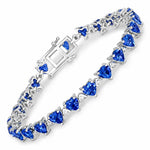 Heart Prong Set Diamond Accent Tennis Bracelet