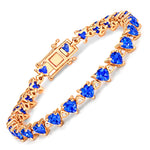 Heart Prong Set Diamond Accent Tennis Bracelet