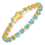 Heart Prong Set Diamond Accent Tennis Bracelet