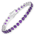 Heart Prong Set  Tennis Bracelet