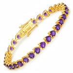 Heart Prong Set  Tennis Bracelet