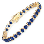 Heart Prong Set  Tennis Bracelet
