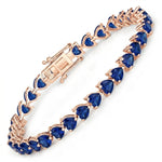 Heart Prong Set  Tennis Bracelet