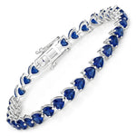 Heart Prong Set  Tennis Bracelet
