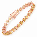 Heart Prong Set  Tennis Bracelet