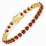 Heart Prong Set  Tennis Bracelet