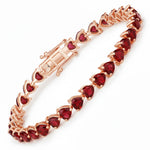 Heart Prong Set  Tennis Bracelet