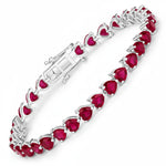 Heart Prong Set  Tennis Bracelet