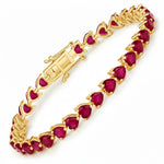 Heart Prong Set  Tennis Bracelet