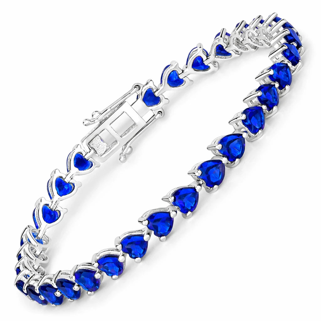 Heart Prong Set  Tennis Bracelet