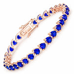Heart Prong Set  Tennis Bracelet