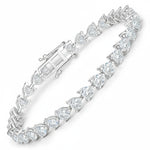 Heart Prong Set  Tennis Bracelet