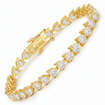 Heart Prong Set  Tennis Bracelet