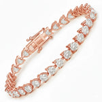 Heart Prong Set  Tennis Bracelet