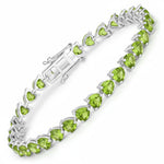 Heart Prong Set  Tennis Bracelet