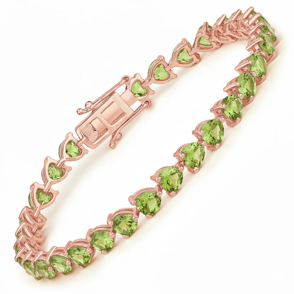 Heart Prong Set  Tennis Bracelet