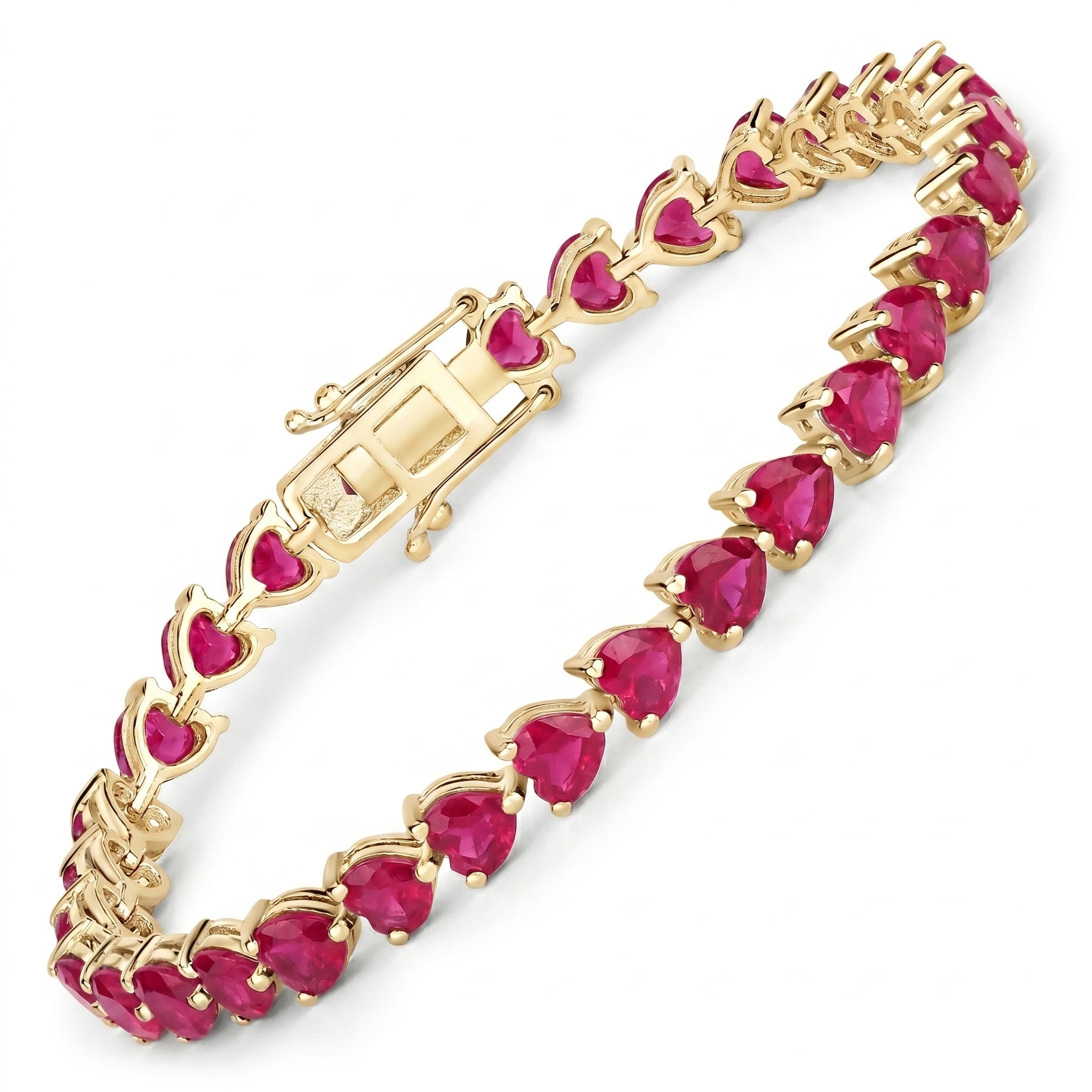 Heart Prong Set  Tennis Bracelet