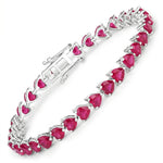 Heart Prong Set  Tennis Bracelet