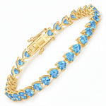 Heart Prong Set  Tennis Bracelet