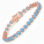 Heart Prong Set  Tennis Bracelet