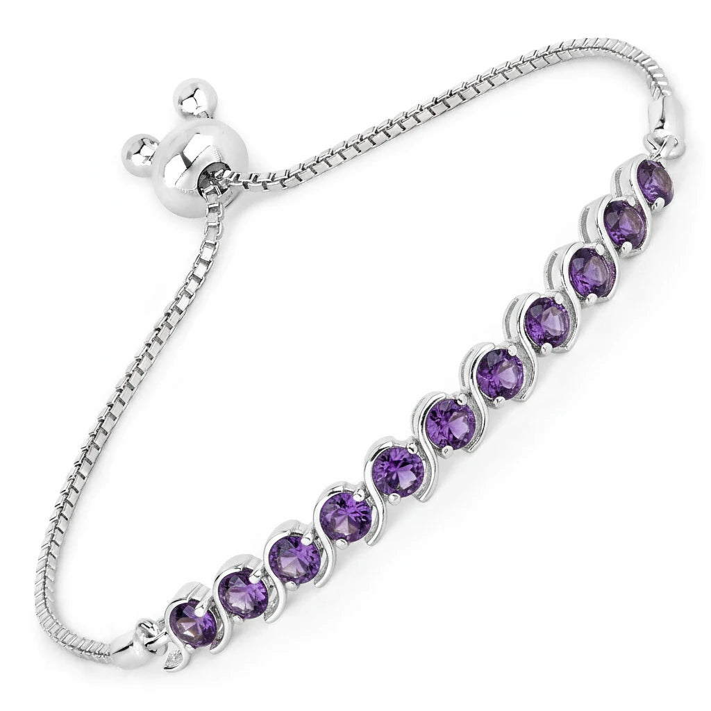 Round Bezel Set Bracelet