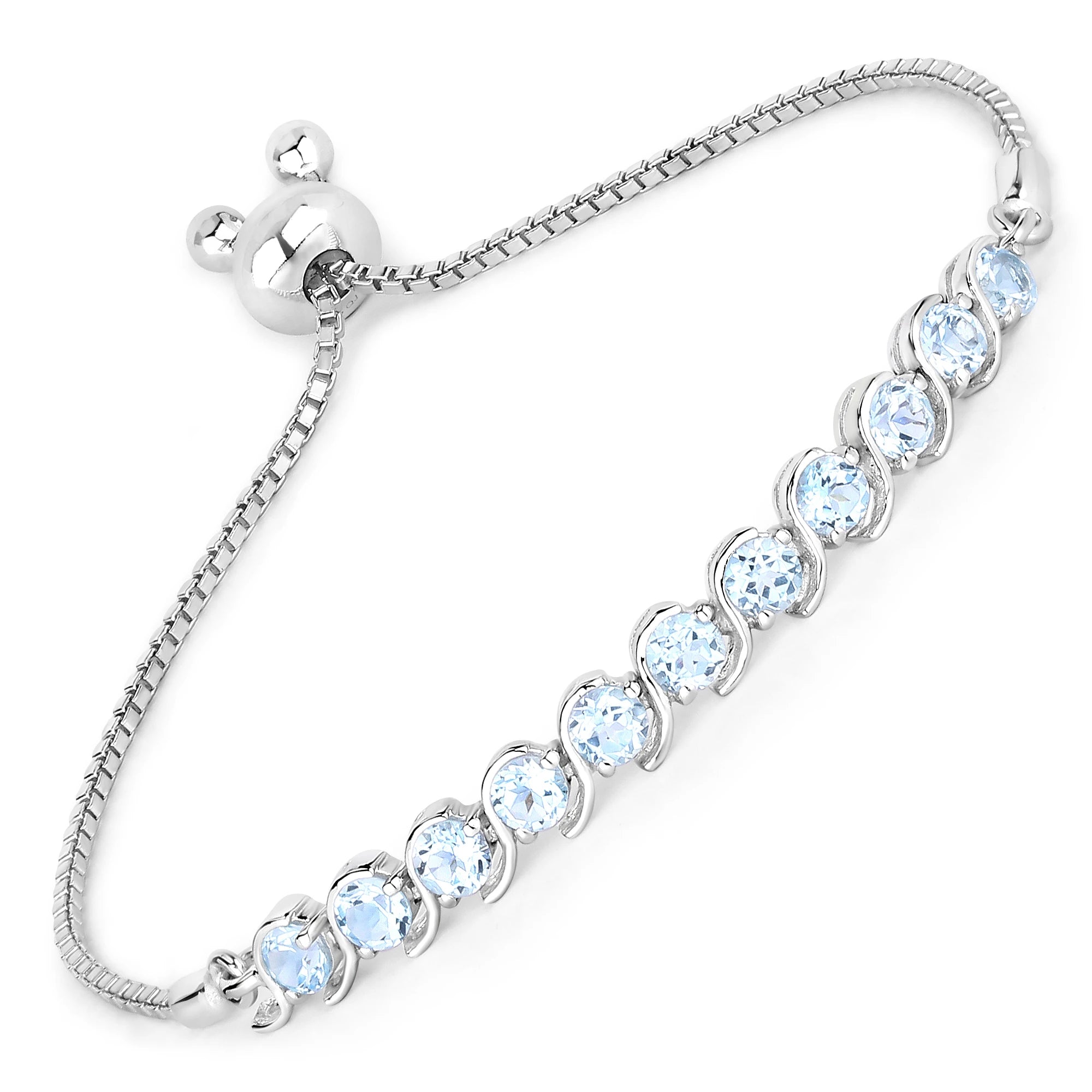 Round Bezel Set Bracelet
