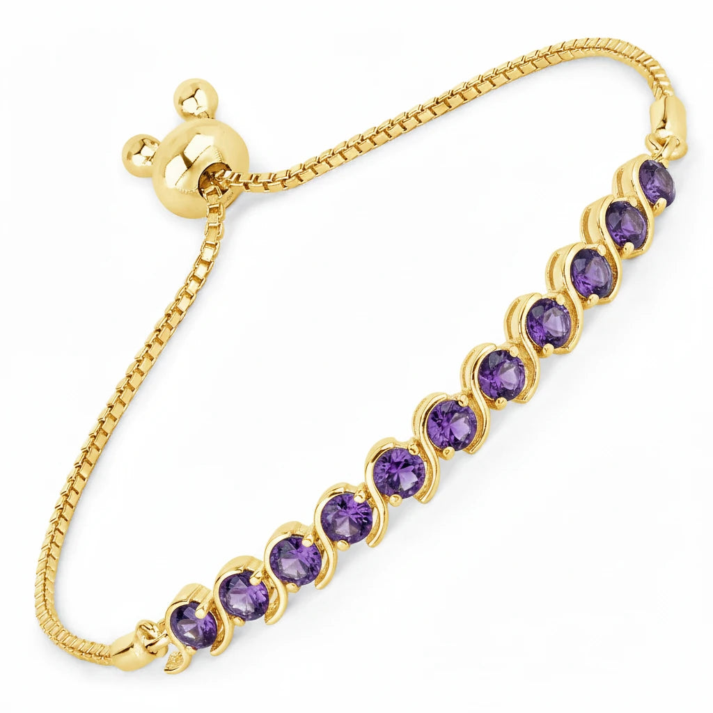 Round Bezel Set Bracelet