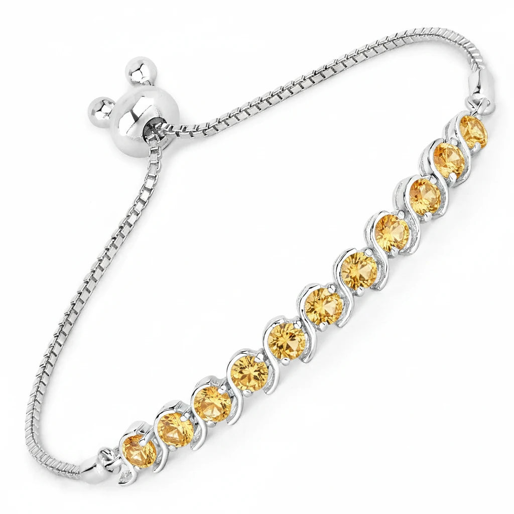 Round Bezel Set Bracelet