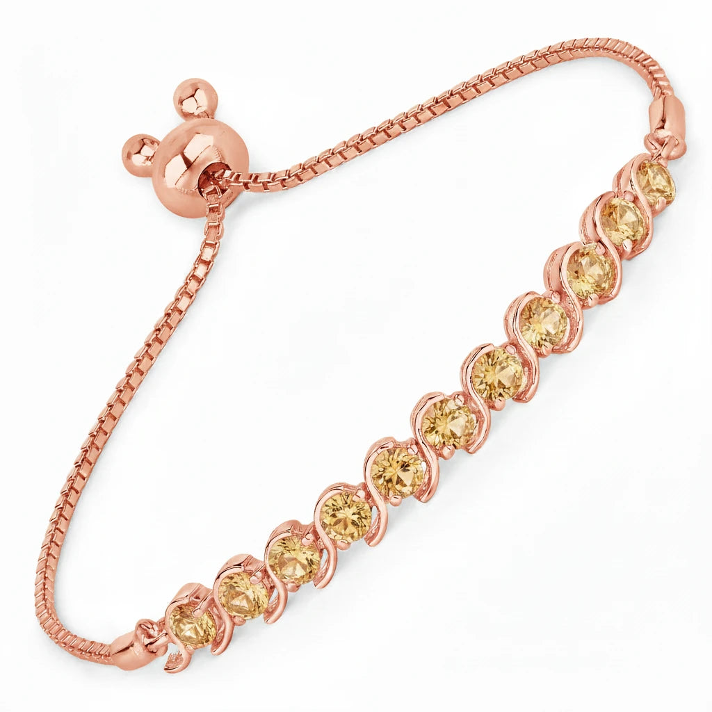 Round Bezel Set Bracelet