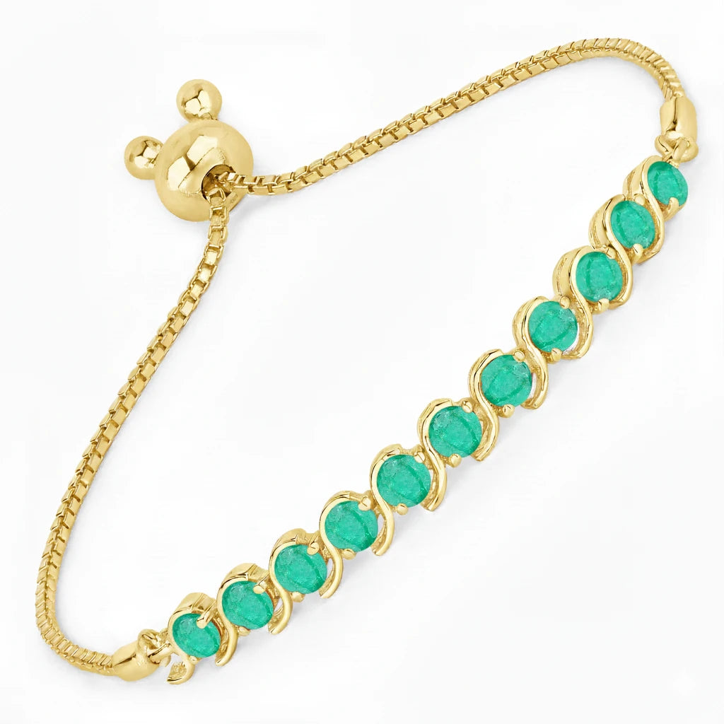 Round Bezel Set Bracelet