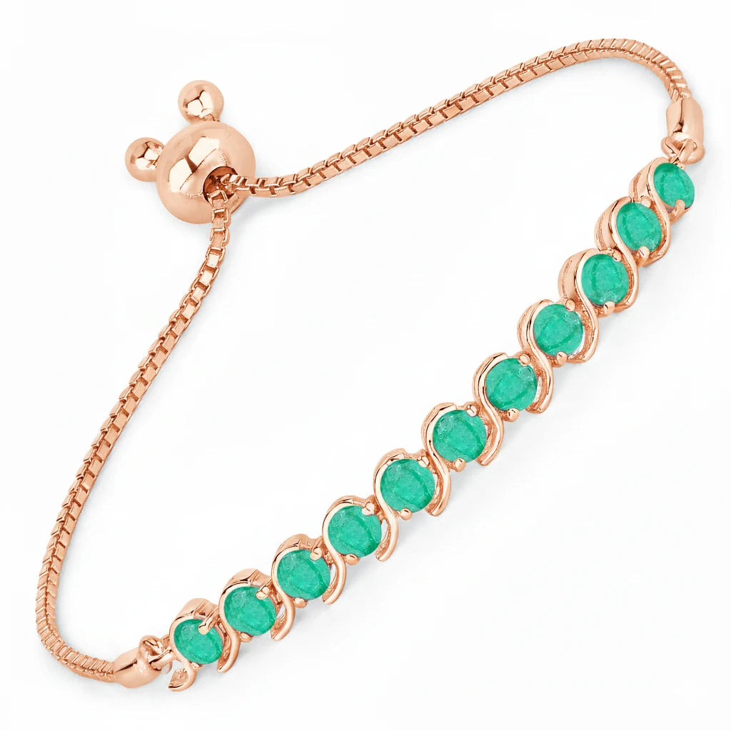 Round Bezel Set Bracelet