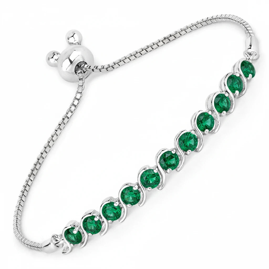 Round Bezel Set Bracelet