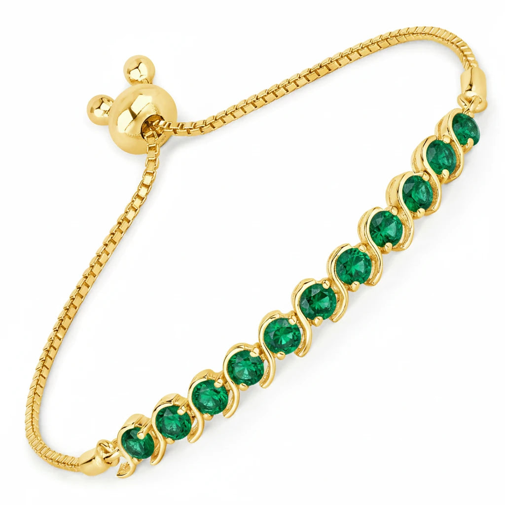 Round Bezel Set Bracelet