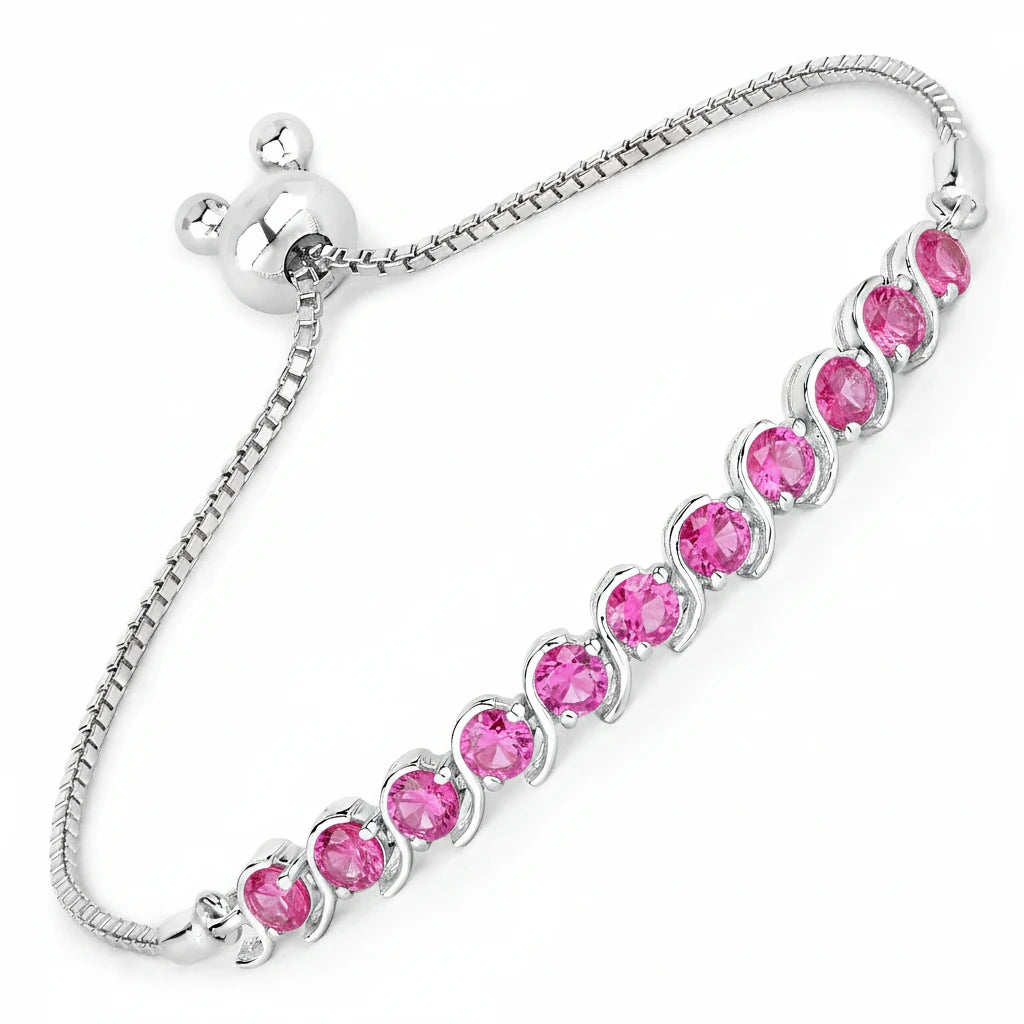 Round Bezel Set Bracelet