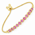 Round Bezel Set Bracelet