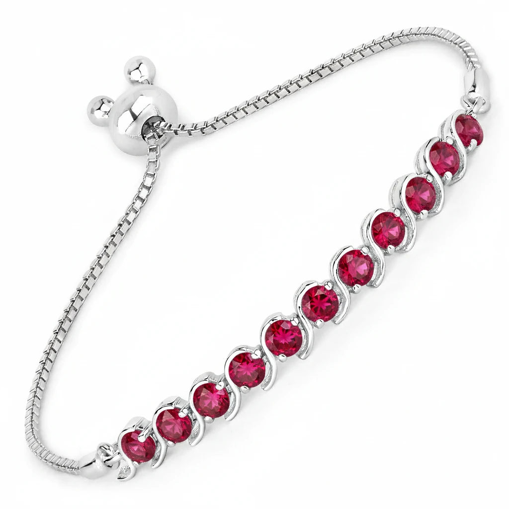 Round Bezel Set Bracelet
