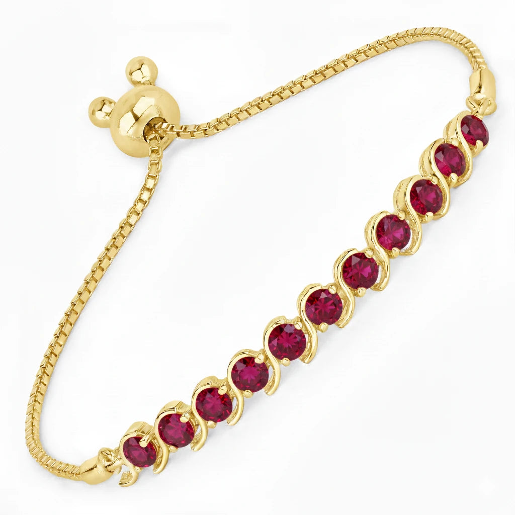 Round Bezel Set Bracelet