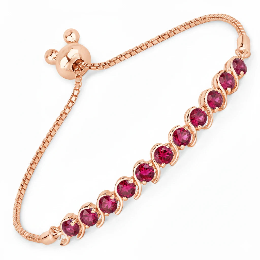 Round Bezel Set Bracelet