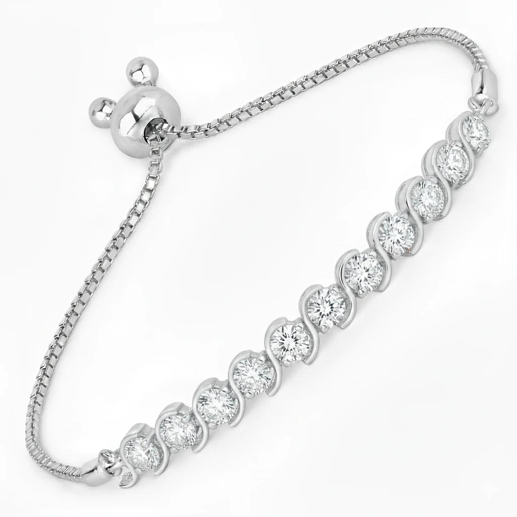 Round Bezel Set Bracelet